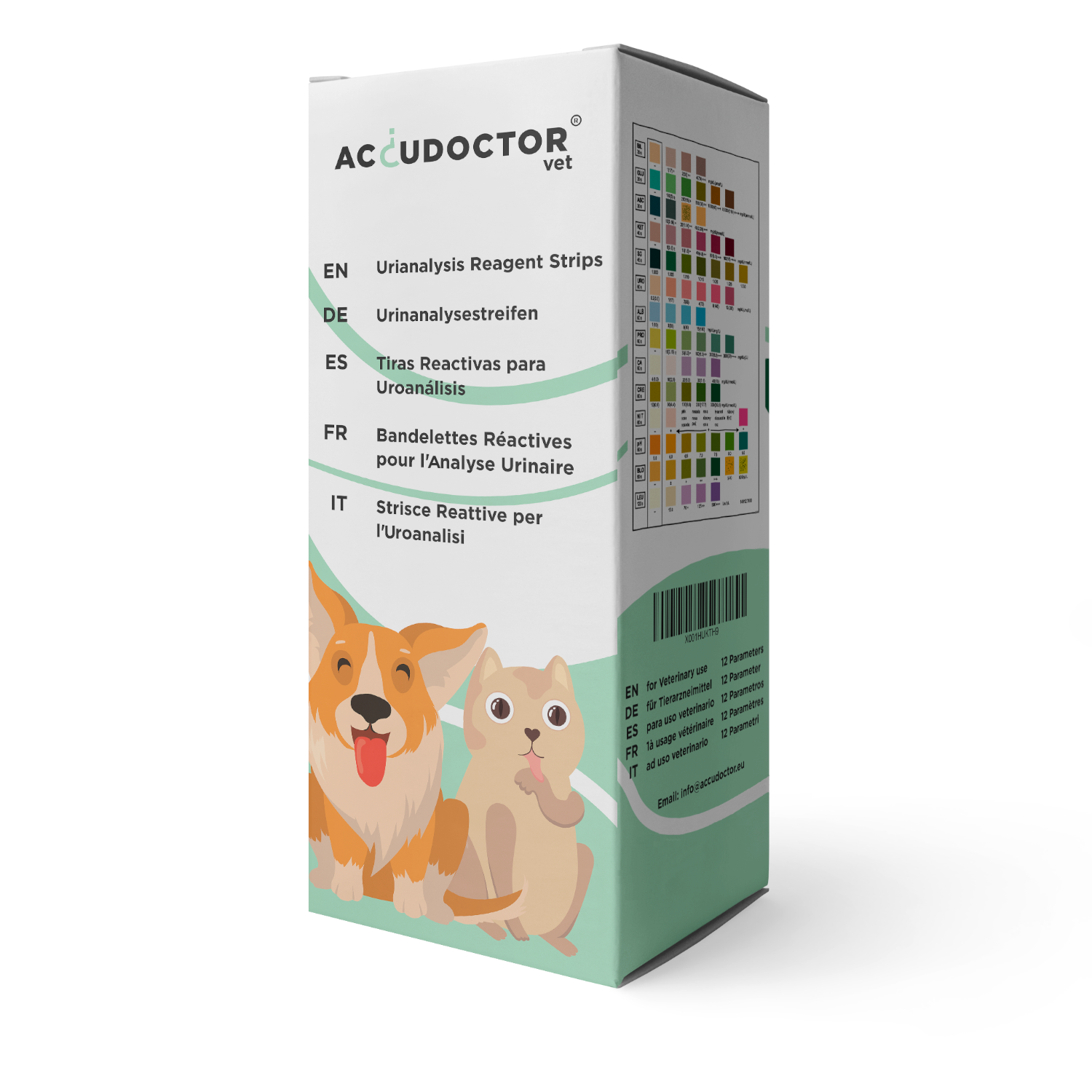 Test Accudoctor de Orina 11 Parámetros Perros y Gatos - 100 Tiras