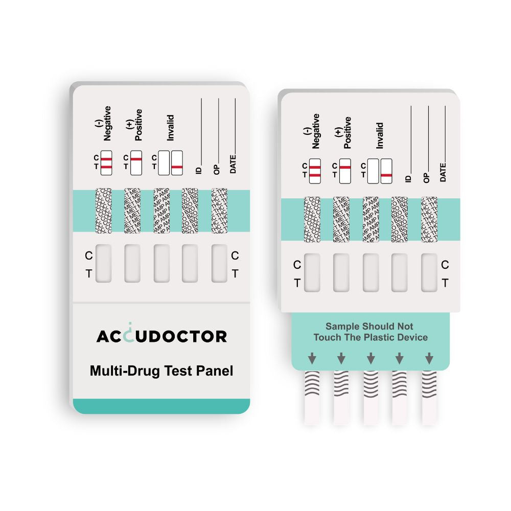 Test Accudoctor Multidrogas 10 Drogas en Orina - Pack de 2 Unidades