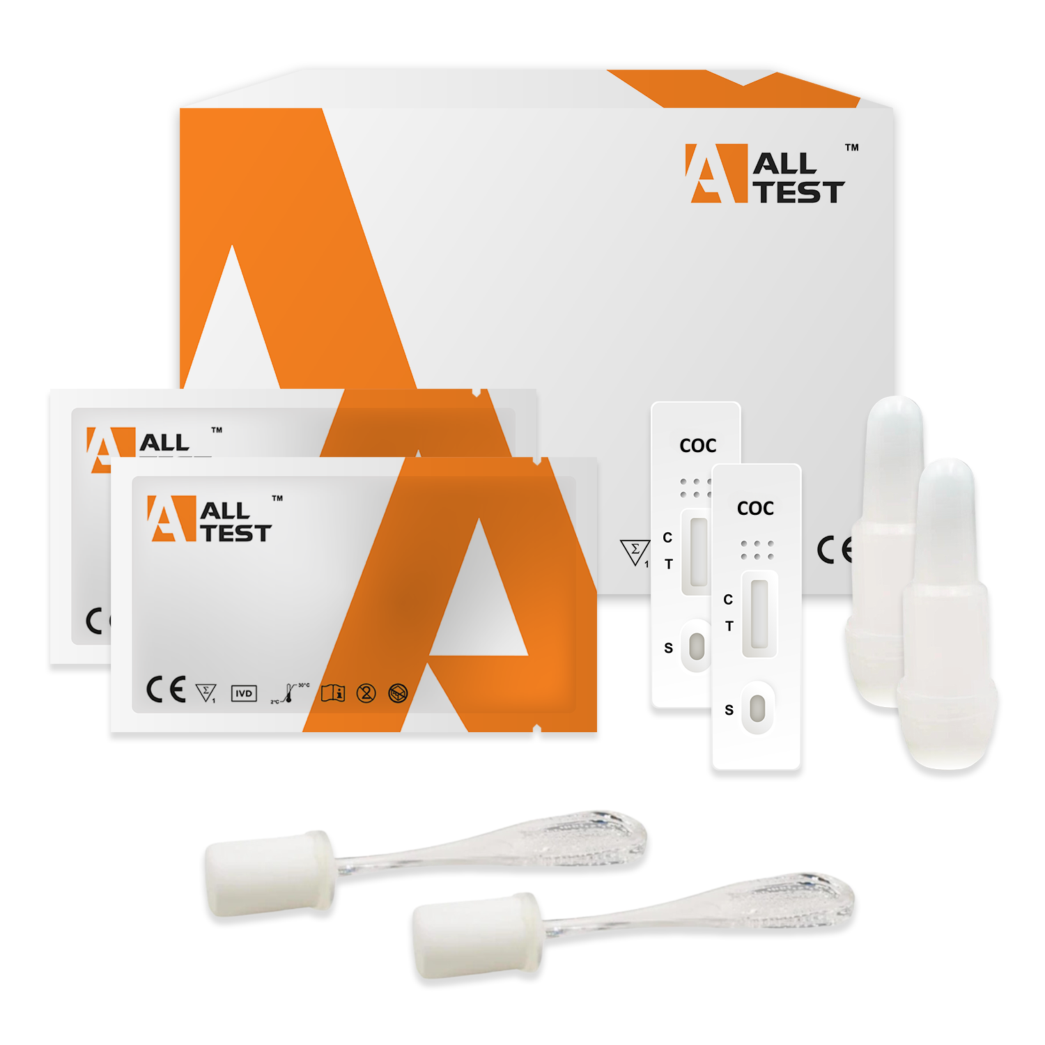 Test de Cocaína en Saliva Alltest - Pack 2 unidades