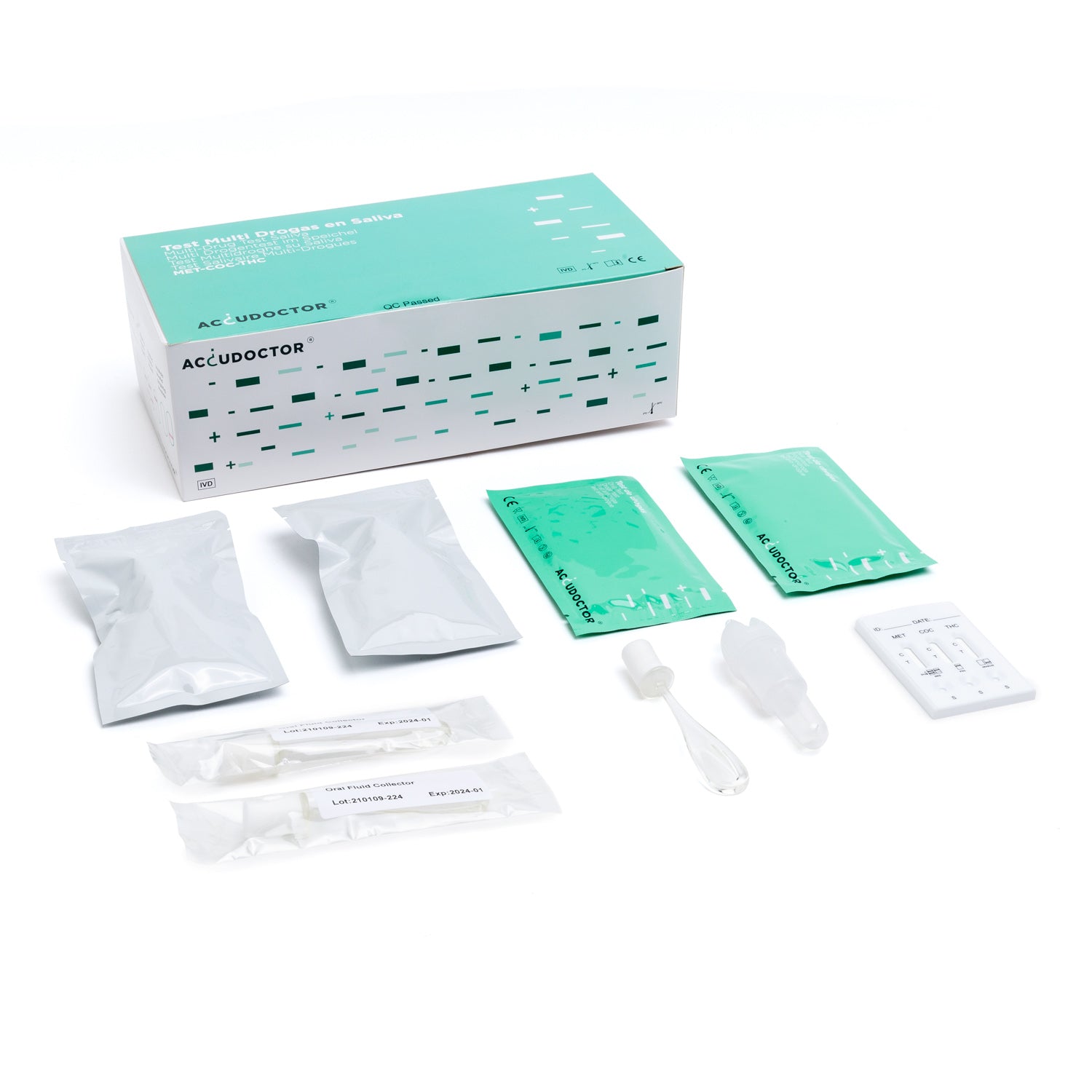 Compra Test multidrogas de saliva - 6 drogas 8 parámetros DoctorShop